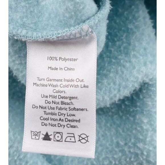 Eddie Bauer Womens 1/4 Zip Pullover Fleece Sweater XXL Light Blue Polyester - Picture 4 of 5